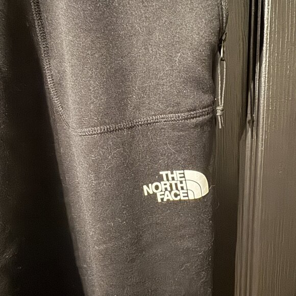 Like New Mens North Face Medium Weight Sweatpants Black White Logo Extra Large - Picture 2 of 4